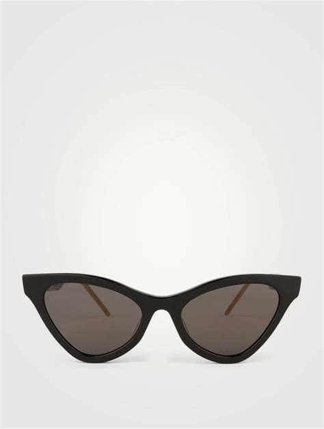 Gucci Women's Sophisticated Web Cat Eye Sunglasses, 